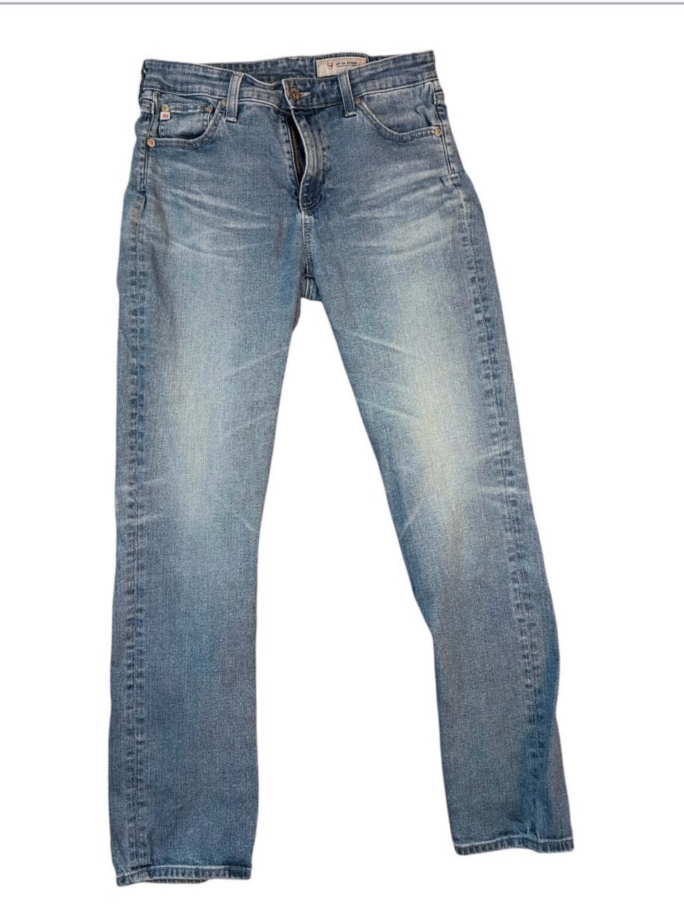 AG Adriano Goldschmied Light Blue Straight Leg Jeans